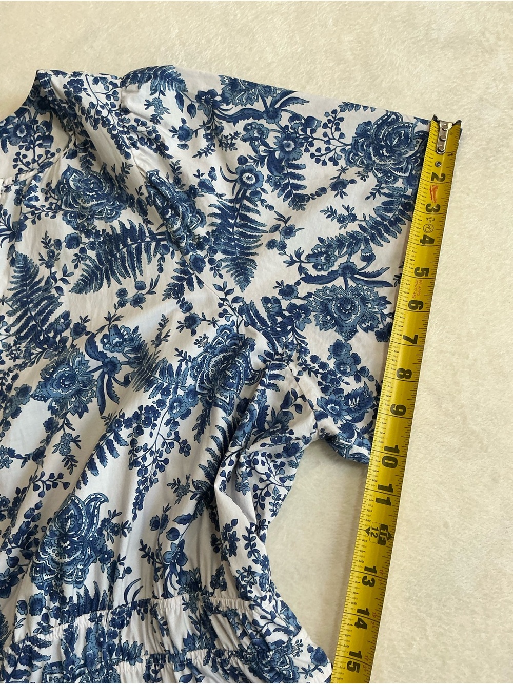 Anthropologie Maeve Smocked Floral Toile Tiered Dress 2X - Picture 10 of 16